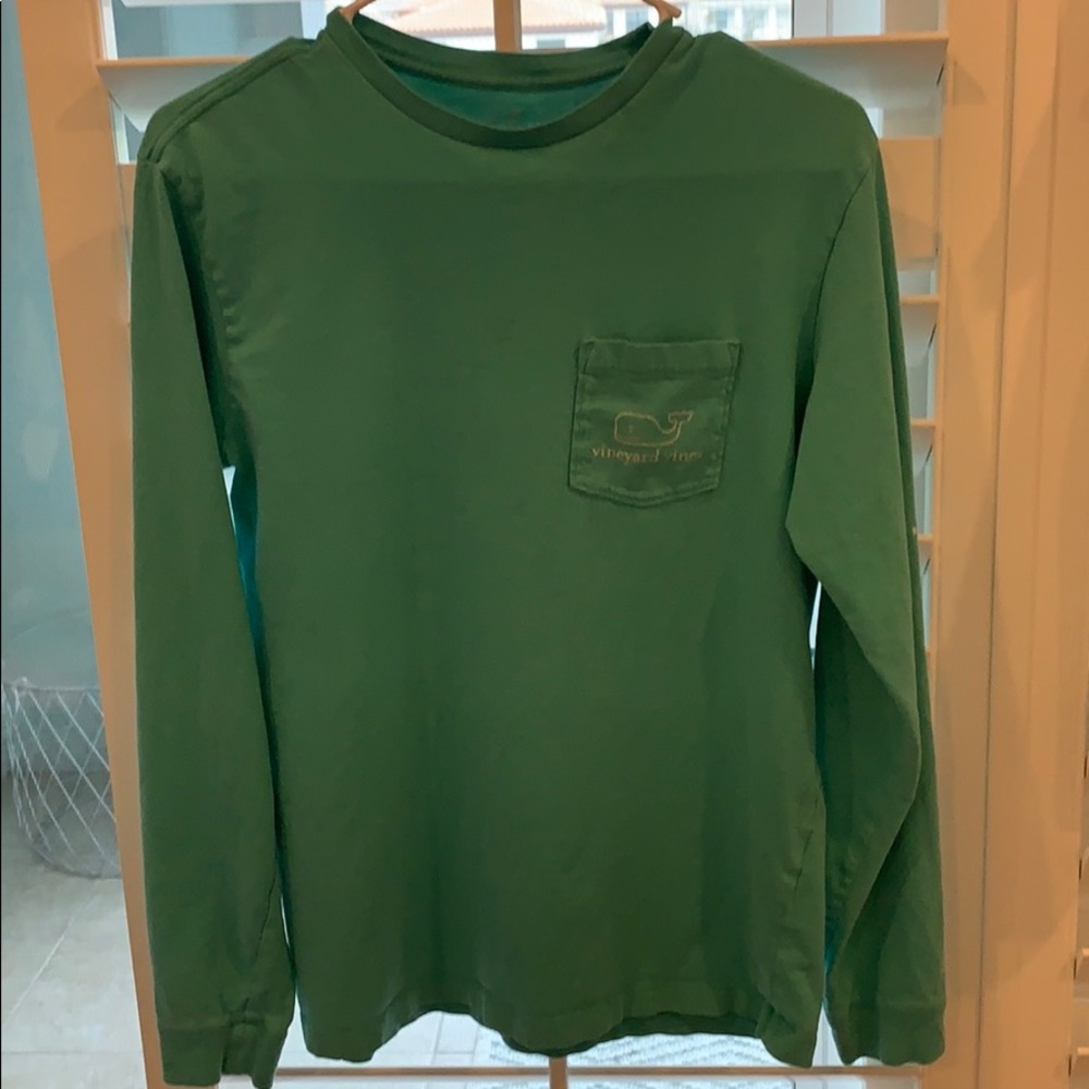 Vineyard Vines teal CS long sleeved cotton